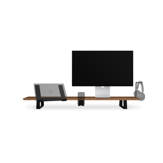 Modulaire monitor stand walnoot