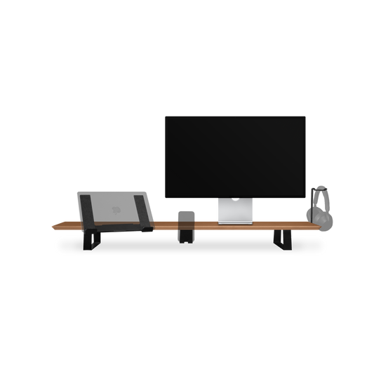 Modulaire monitor stand walnoot