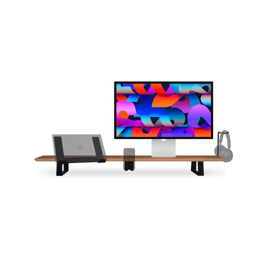 Modulaire monitor stand walnoot